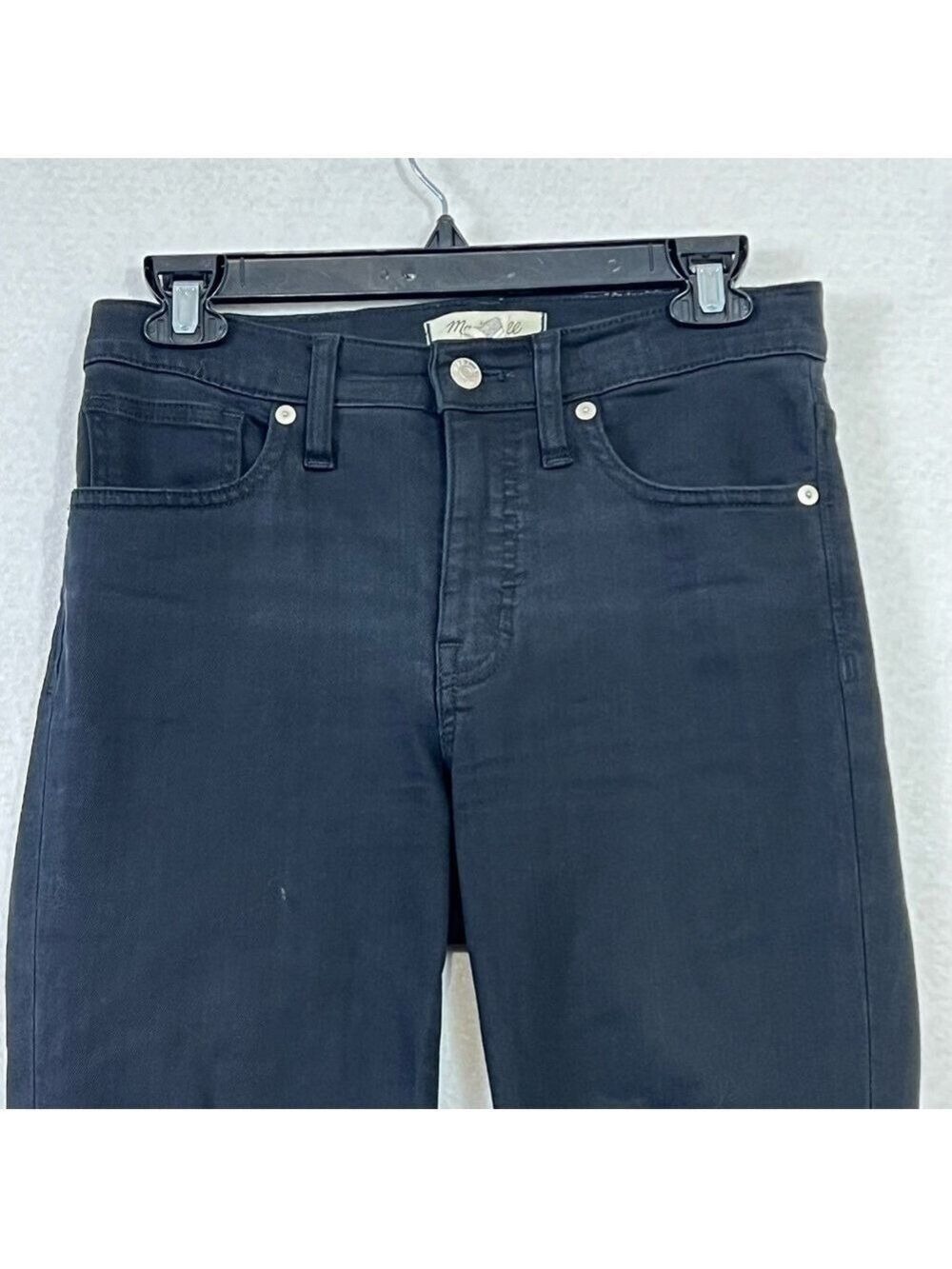 Madewell 9" Mid rise Skinny Jeans Stretch Boho Sz 27 Black - Picture 4 of 15